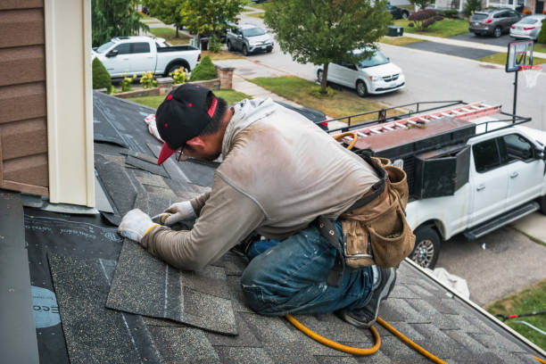 Professional Roofing technician working in Truesdale, MO